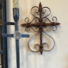 southwest decor, artisan ironwork, handmade metal cross