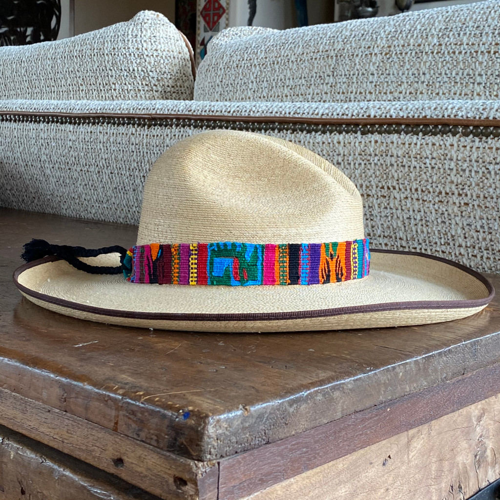 Mayan Arts Handmade Hatbands, Multicolor Hat Band, Handwoven, Wrap Around Tie, Western Wear, Cowboy