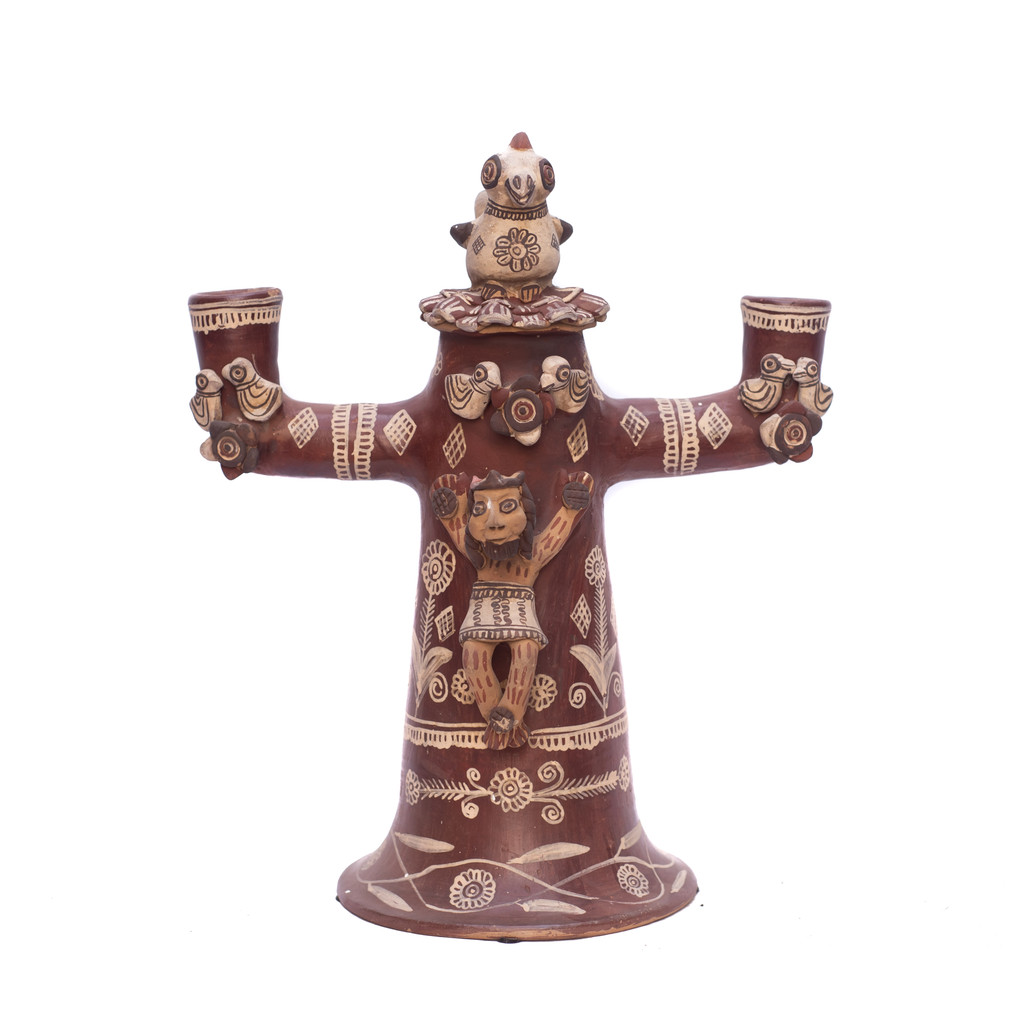 Jesus Candleholder, Jesus on Cross, Cross Candleholder, Religous Home Decor