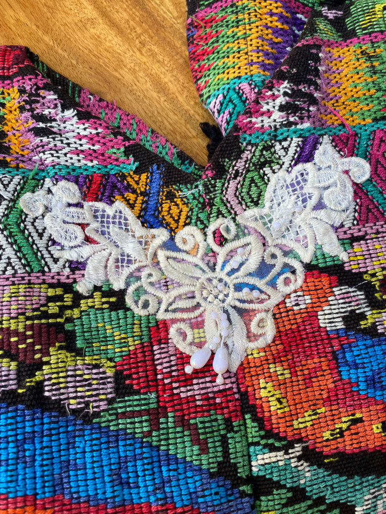Vintage Lace Huipil, Guatemalan Huipil 