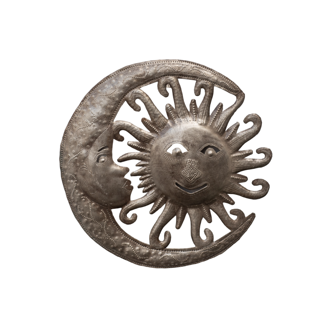 Sun, Metal Sun, Garden Sun, Sun & Moon, Mon Decor, Moon Sculpture, Solar Eclipse, Lunar Eclipse
