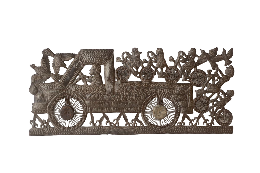 Tap Tap Truck, Haitian Tap Tap Truck, Haitian Folk ARt, Haitian Metal Art, Metal Tap Tap Truck & Bikes 