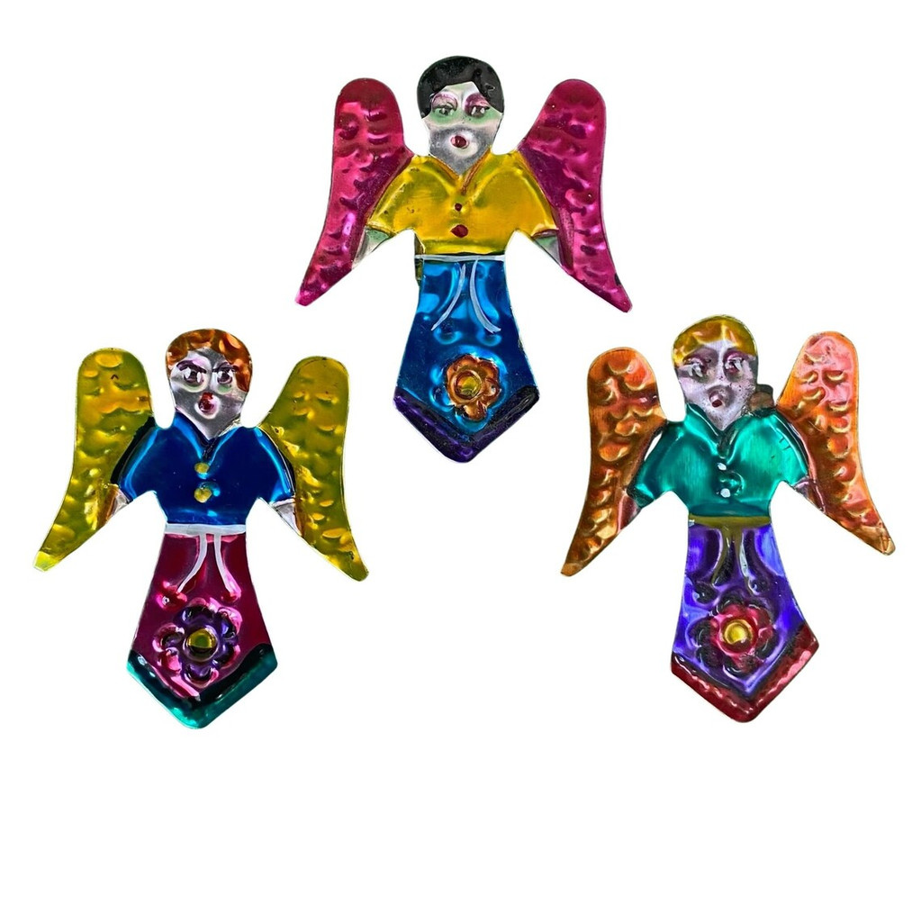 Angel Magnets, Angel Tin Magnets, Tin Angel Magnets, Tin Decor, Colorful Tin Magnets