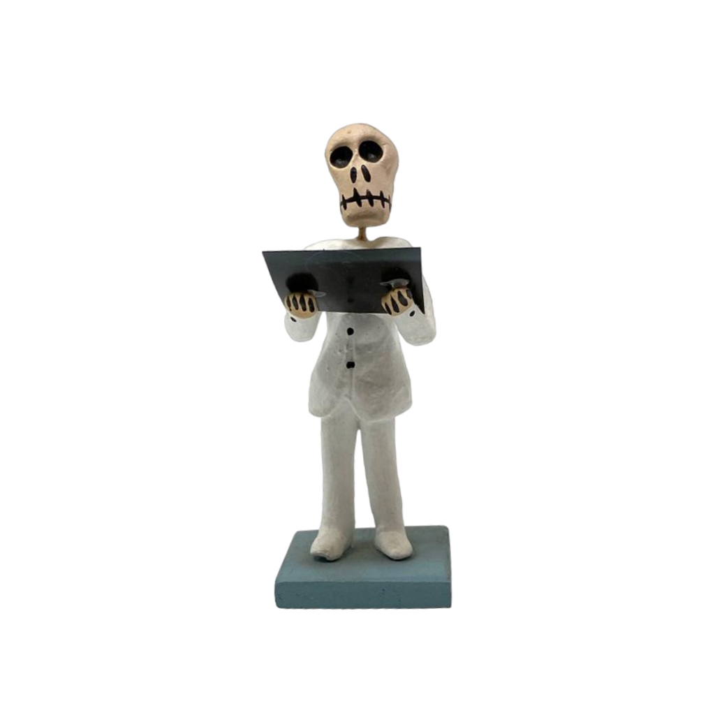 Day of the Dead Skeleton, Dia de los Muertos Skeleton, Day of the Dead Sculpture, Clay Day of the Dead Folk Art
