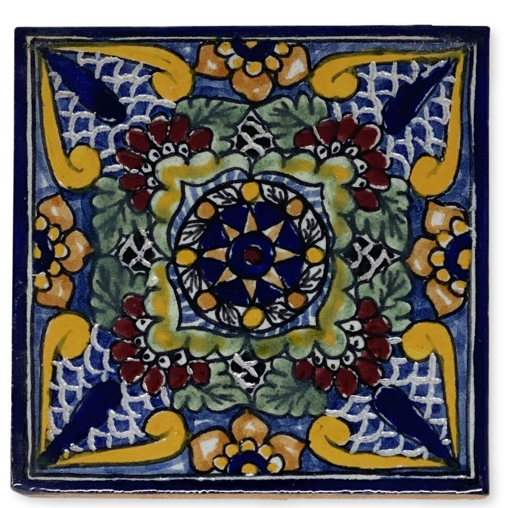 Talavera Tile, hand painted, La Corona Family, Puebla Mexico, Hand Painted Talavera Tiles, Vintage Talavera Tiles, Mexican Kitchen Talavera, Mexican Kitchen Decor 