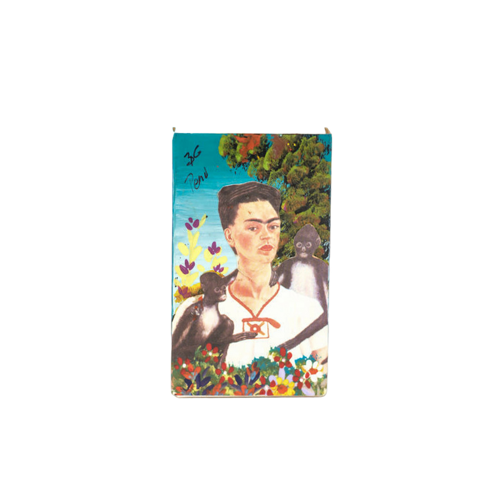 Vintage Folk Art, Vintage Frida Kahlo Folk Art, Hand Crafted Frida Kahlo Matchbox, Kahlo Matches, Frida Kahlo Matches