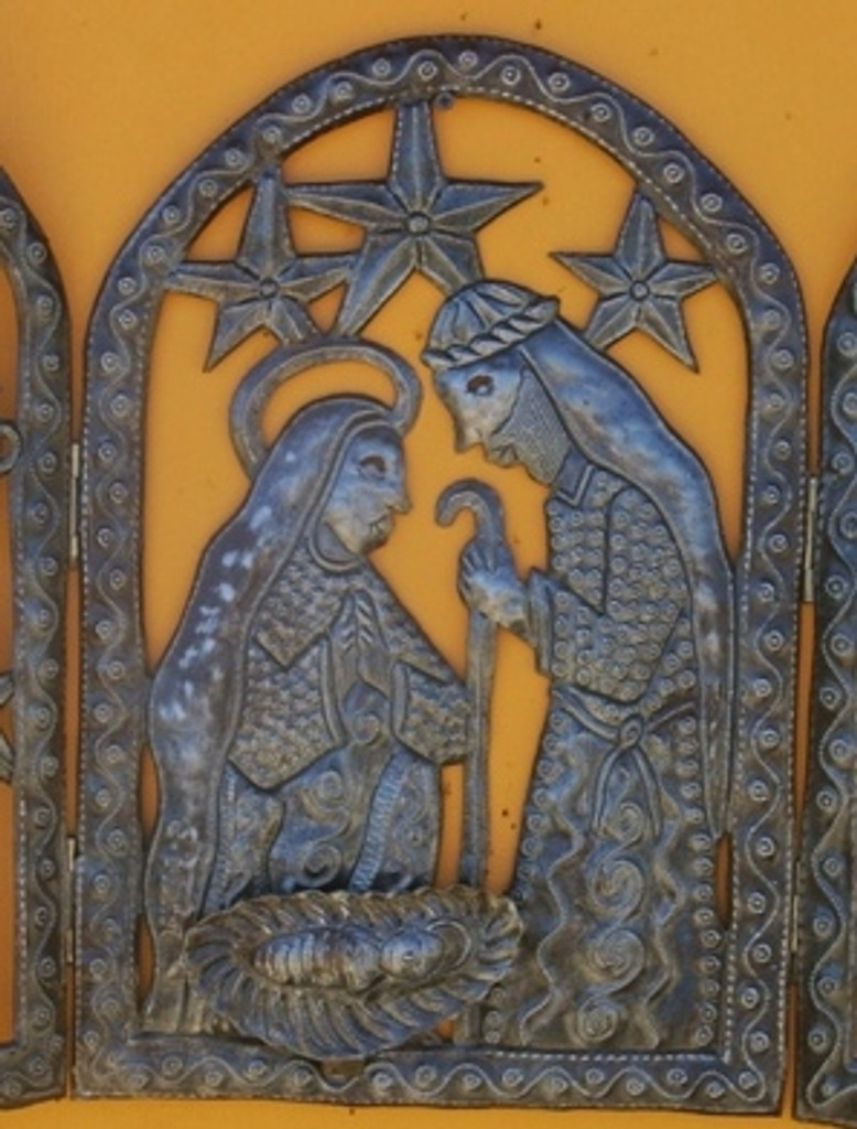 Triptych Nativity  REC139   36" x 18"