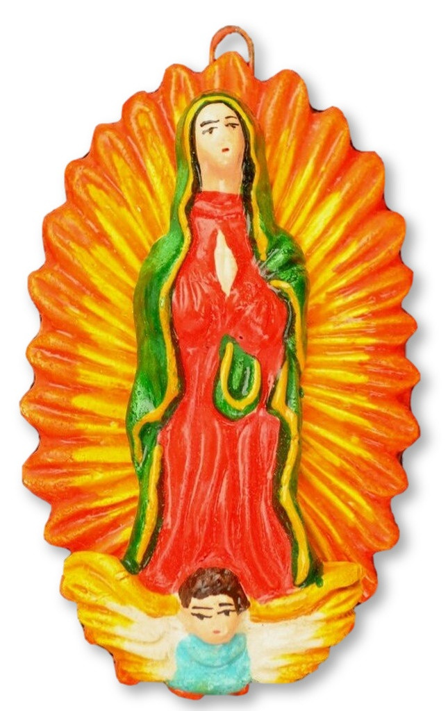 Our Lady of Guadalupe ceramic charm Peru