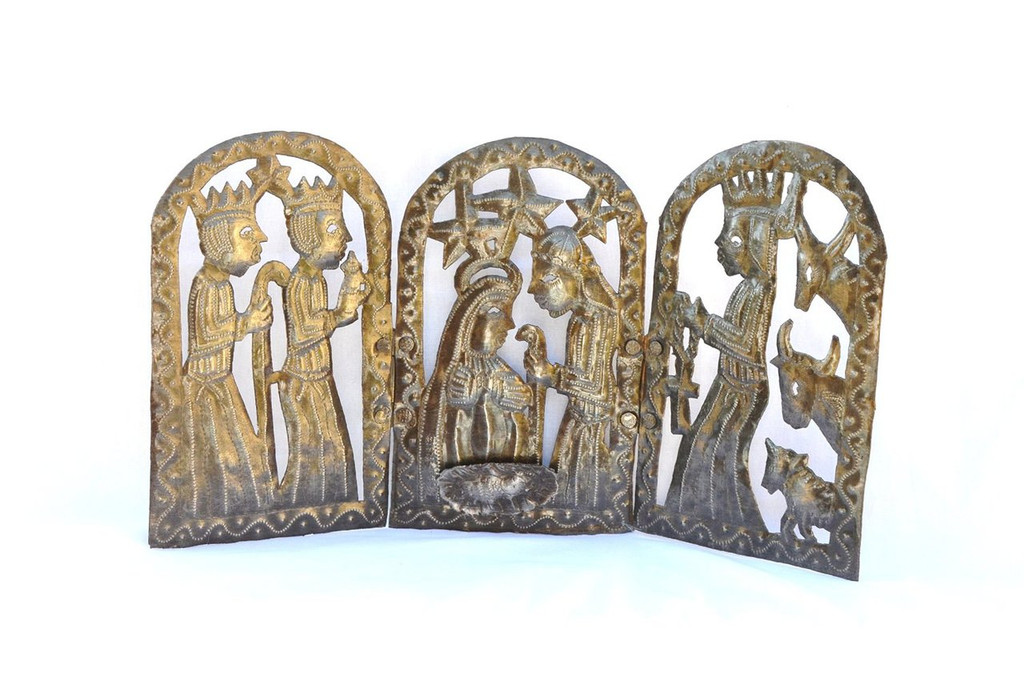 Small Triptych Nativity or Creche