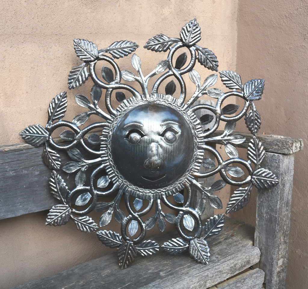 recycled metal wall art , haiti