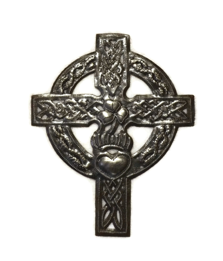 Celtic Cross, Irish Cross, Haitian Metal Art