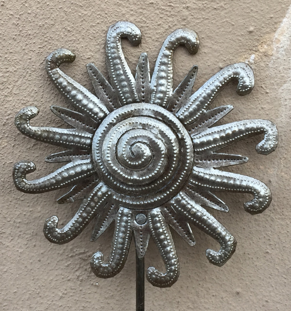 spiral sun flower stake