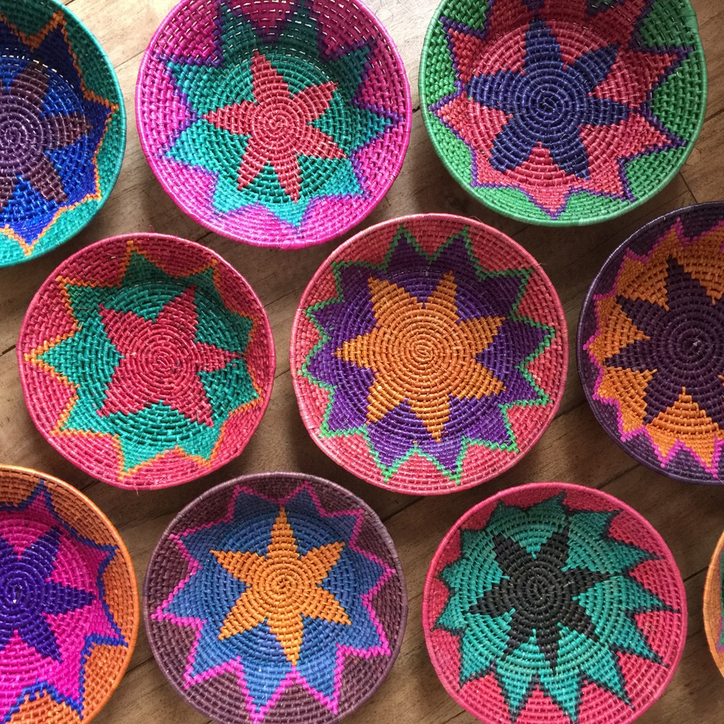 classic traditional Mexican Baskets - love the colors