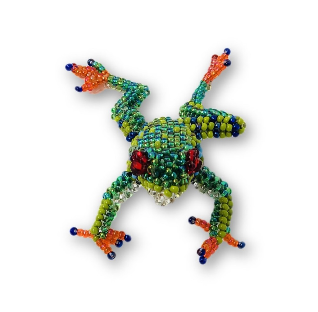 Beaded Tree Frog Pin