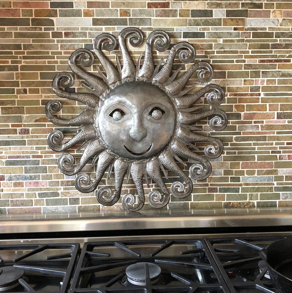 unique metal sun , wall decor