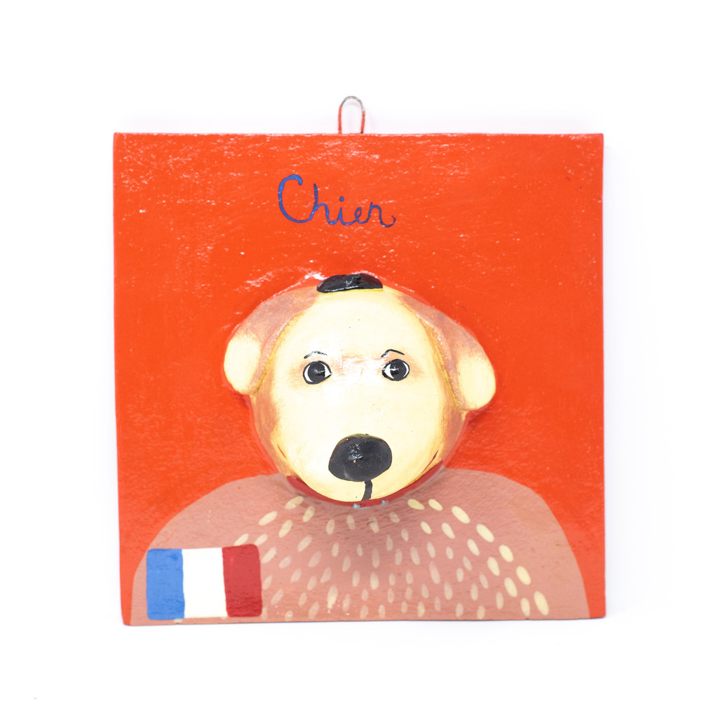 French, France Flag, Oui Oui, Dog Plaque, Furry Friend, Loyal Companion