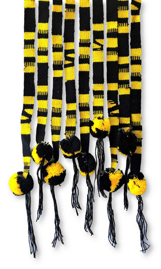 pep rally supplies set of 3 belts with pom poms