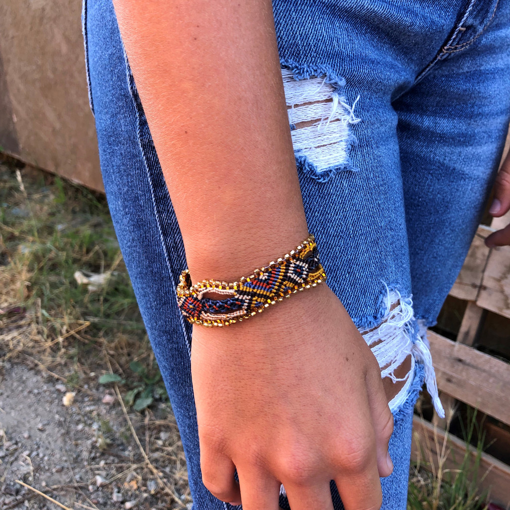 friendship bracelet 12 friendship bracelet 13 Handmade Bracelet,   Earth Tones, Glass Beads, Beaded, White, Gold, and Purple, Variety Designs, Leather, Shabby Chic, Boho, Aztec Tribal, Handmade in Guatemala
