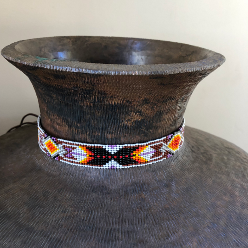 Hat Band, Hatbands for Men and Women, Leather Straps, Cowboy Beaded Bands, White, Black, Red, Orange, Yellow, Grey, Brown, Purple, Handmade in Guatemala 7/8 Inches x 21 Inches