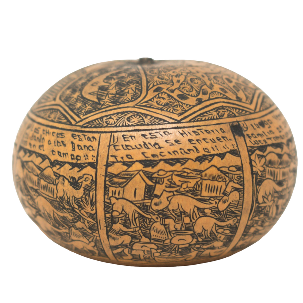 Vintage Handcarved Gourd