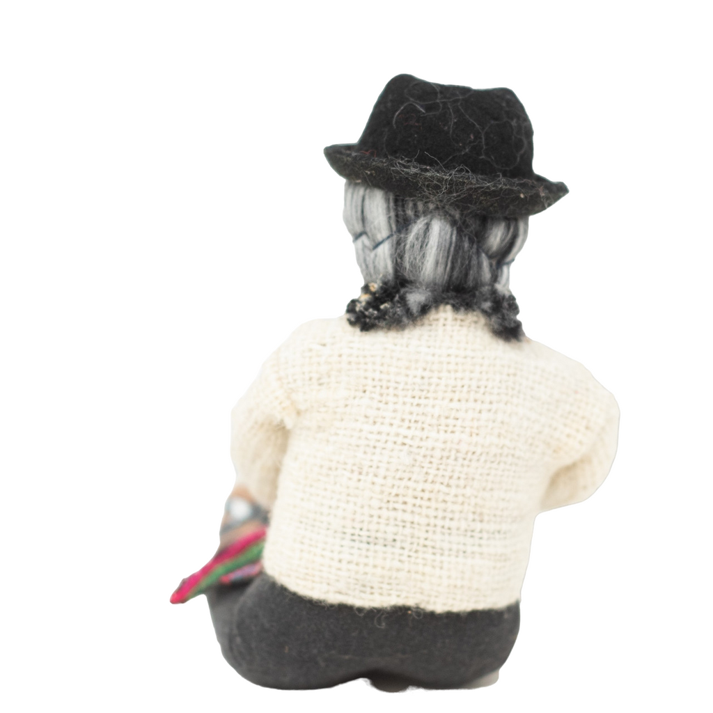 Vintage Bolivian Doll, Vintage Bolivian Man Doll, Authentic Bolivian Doll 