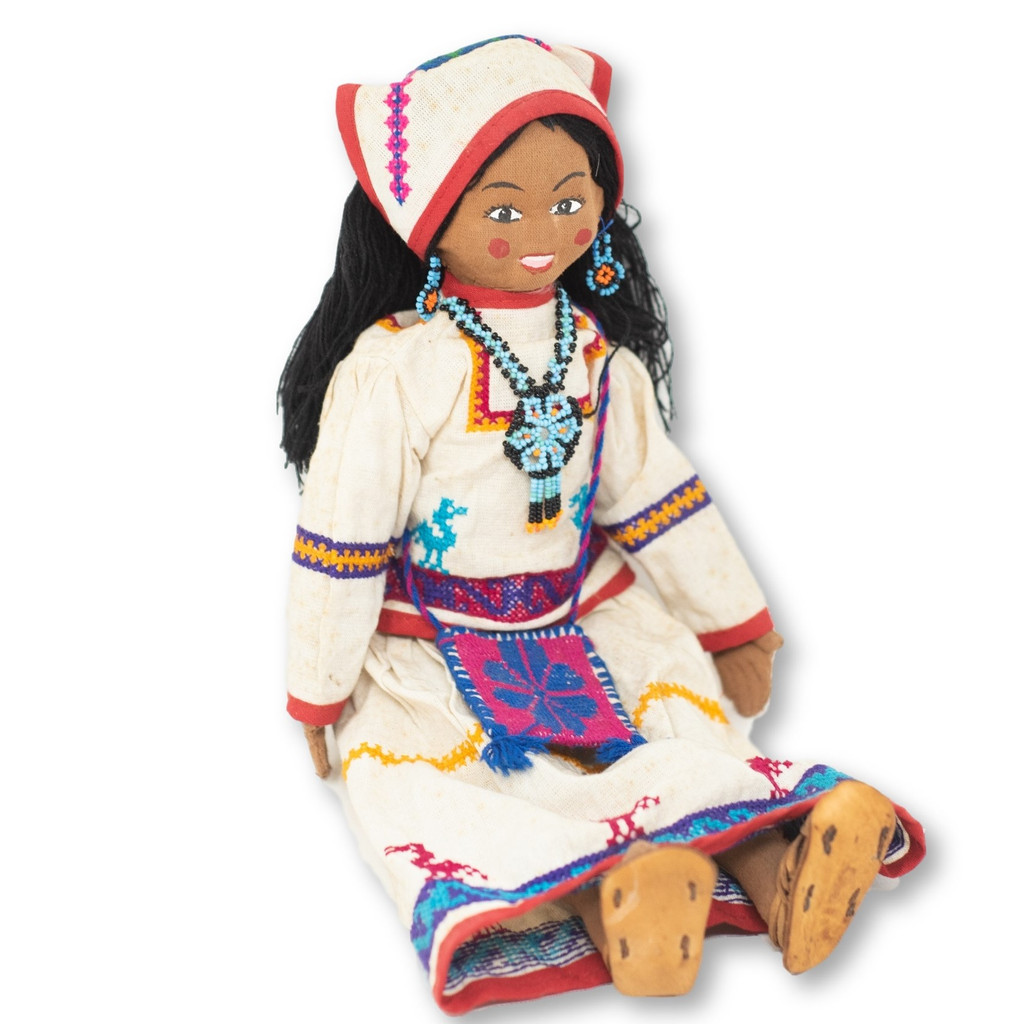 Handmade Mexican Folk Art, Handmade Huichol Doll, Huichol Folk Art, Huichol Folk Art