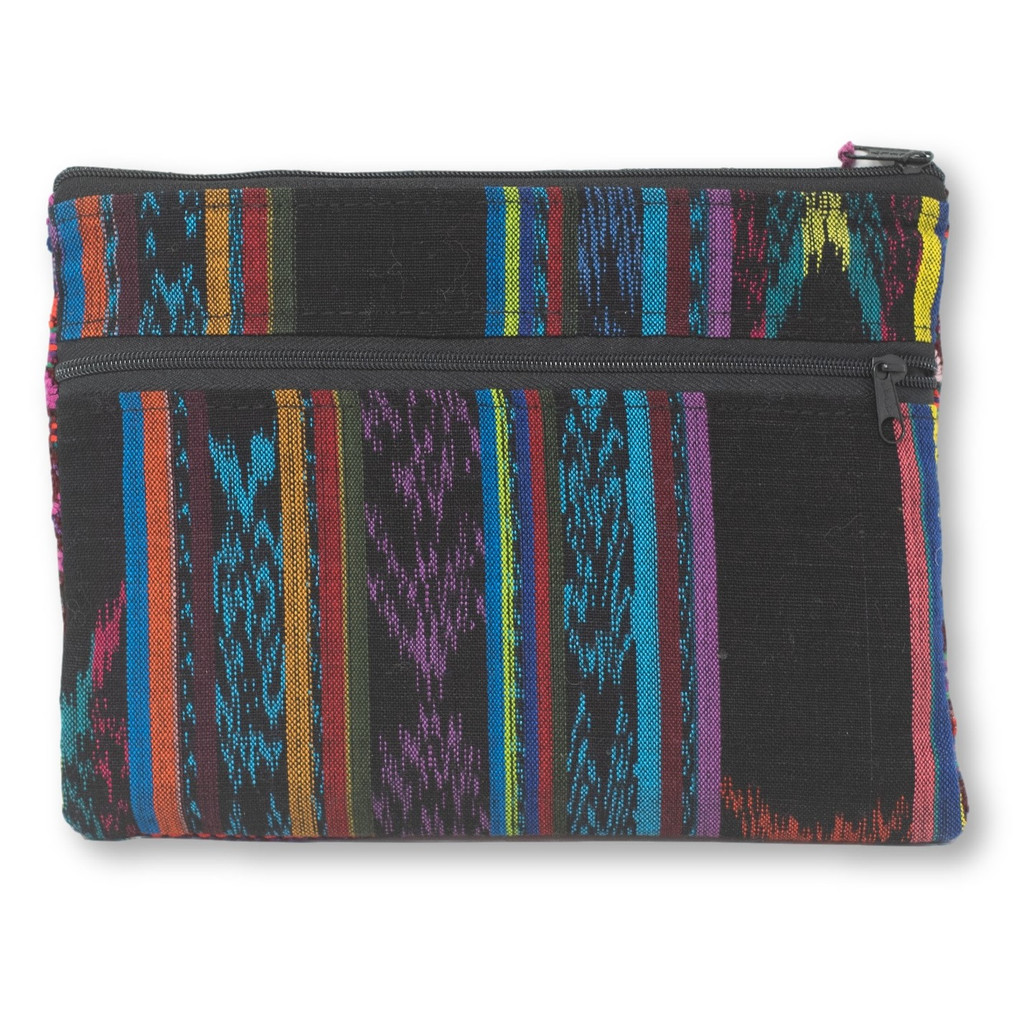 Hand Woven Clutch Purse from Cotzal Guatemala Huipil Traditional Blouse and Corte Skirt 8.5" x 6.5"
with Tassel Accent