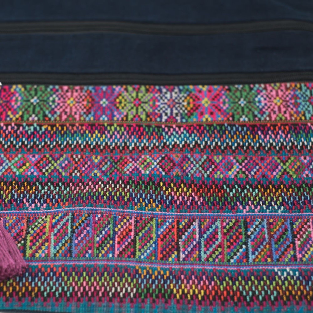 Up-cycled Huipil Shoulder Bag, from Todo Santos Guatemala, 12" x 12"