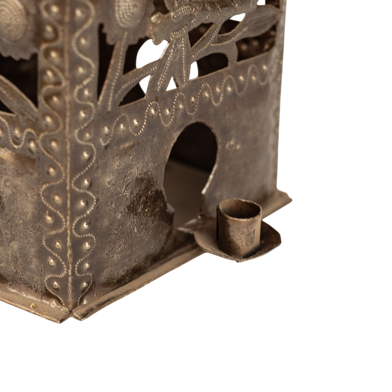 Handcrafted Haitian Metal Art, Dragonfly Flower Candle Holder, Vintage Candle Holder, Handmade Candle Holder, Garden Candle Holder, Sustainable Home Decor, Upcycled Oil Barrel Sculpture, Croix-des-Bouquets Haiti