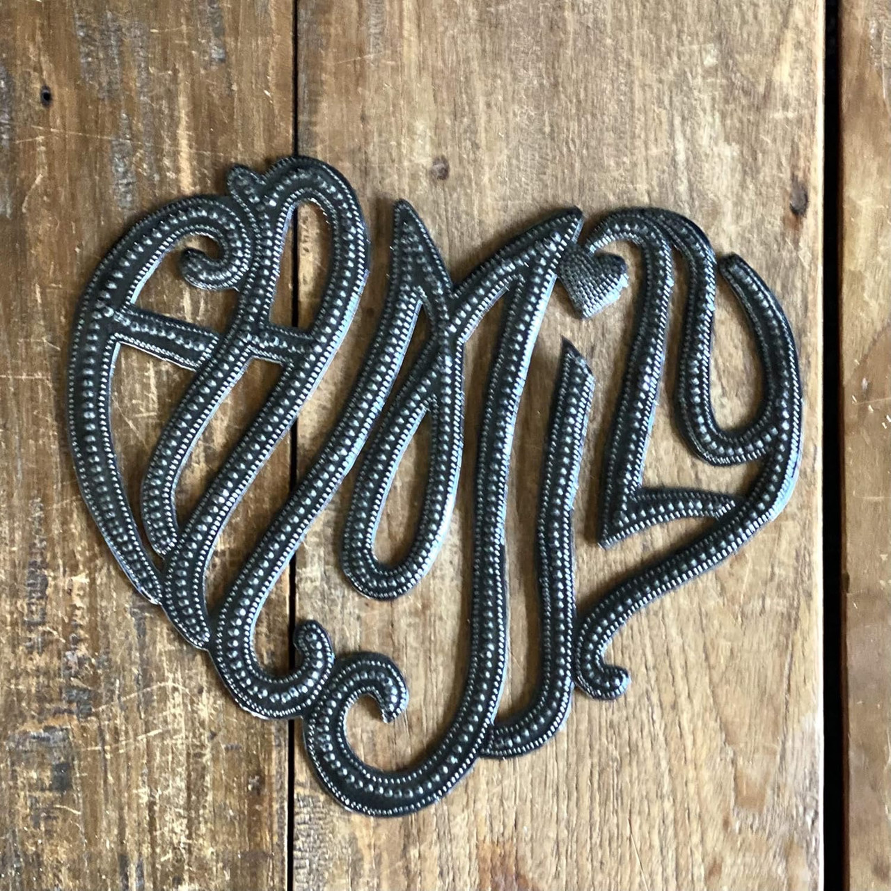 Family Love Heart, Positive, Hope, Metal Wall Art, Milagro Sacred Heart, Haitian Metal , Recycled Steel Family Love Heart, Positive, Hope, Metal Wall Art, Milagro Sacred Heart, Haitian Metal , Recycled Steel