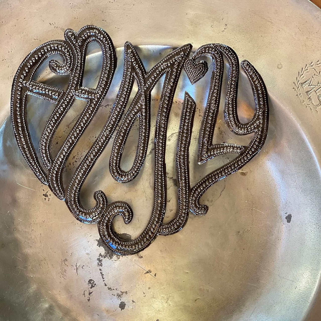 Family Love Heart, Positive, Hope, Metal Wall Art, Milagro Sacred Heart, Haitian Metal , Recycled Steel Family Love Heart, Positive, Hope, Metal Wall Art, Milagro Sacred Heart, Haitian Metal , Recycled Steel