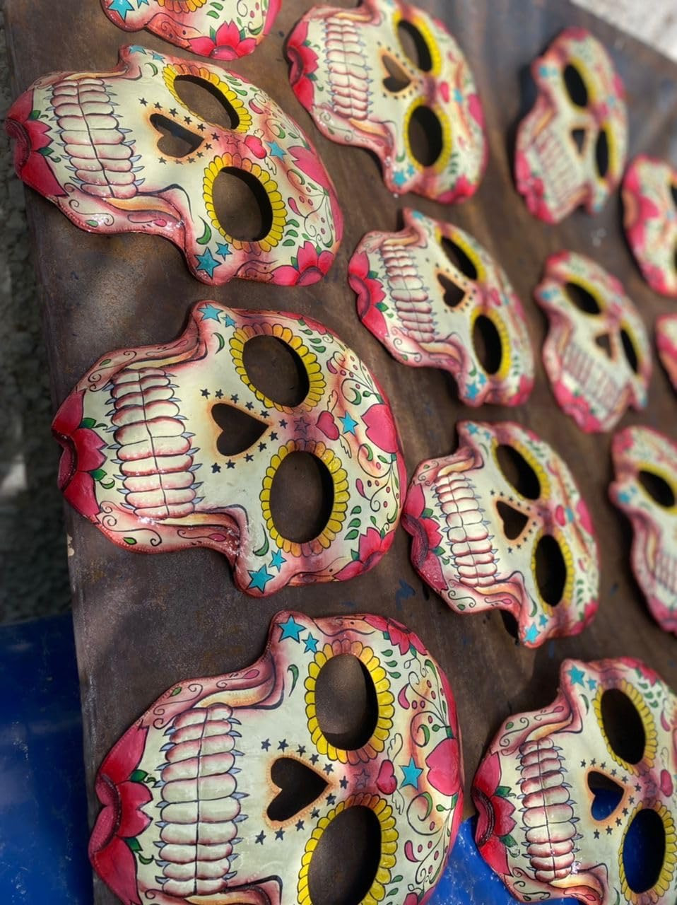 This Painted Skull Mask Embodies a Fusion of Haitian and Mexican Cultural Elements