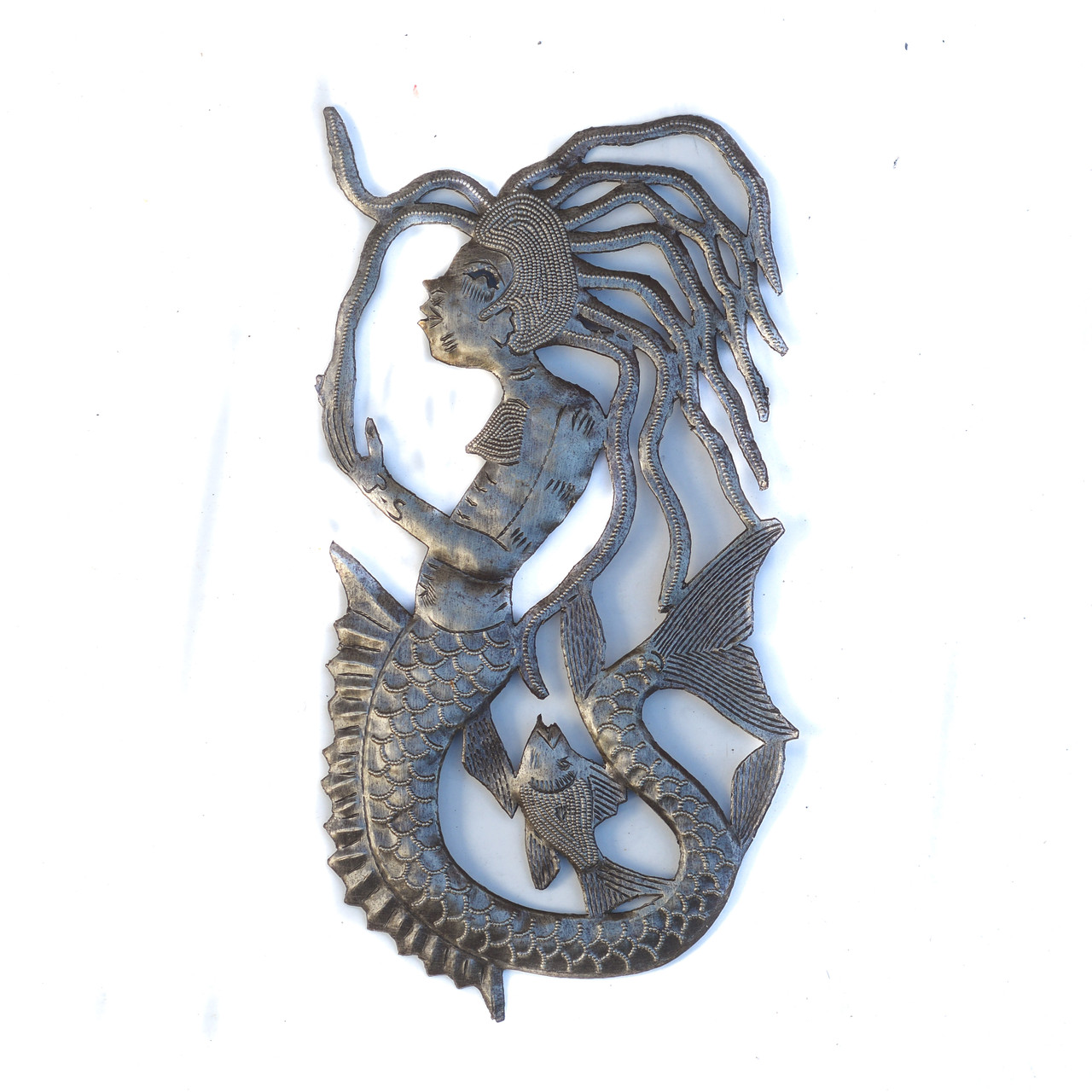 Mermaid, Mermaid at Sea, Eco-Friendly Decor, Sea Life Decor, Nautical Decor, Upcycled Sculpture  Mermaid, Mermaid at Sea, Eco-Friendly Decor, Sea Life Decor, Nautical Decor, Upcycled Sculpture