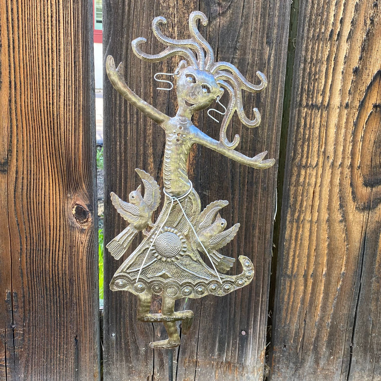 New Garden Stake, Bloom your own way, Spring Metal Plant Stake - Outdoor Garden Yard Decor, Ornament Patio Marker 10" X 17"