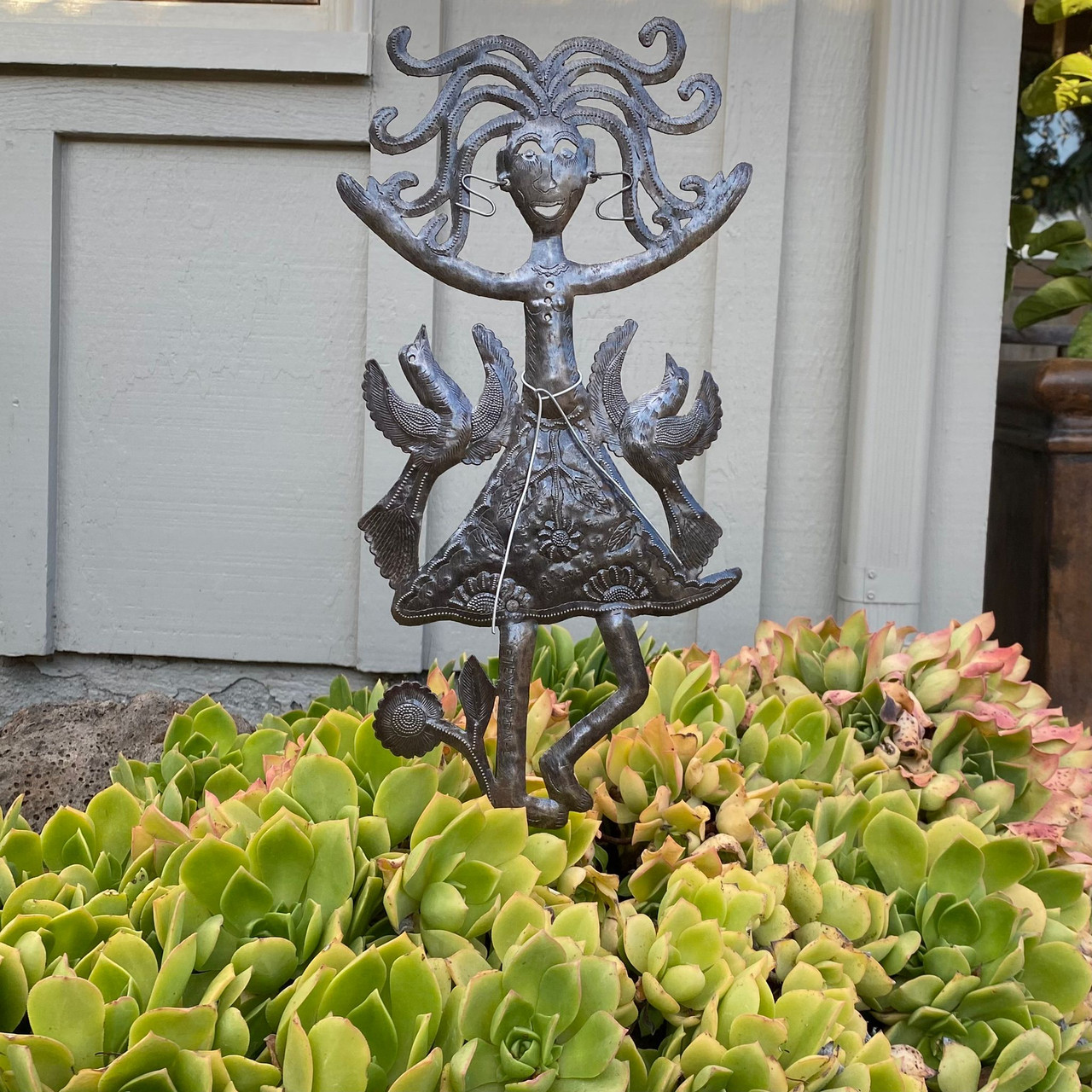 New Garden Stake, Welcome to my Garden, Spring Metal Plant Stake - Outdoor Garden Yard Decor, Ornament Patio Marker 10" X 17"