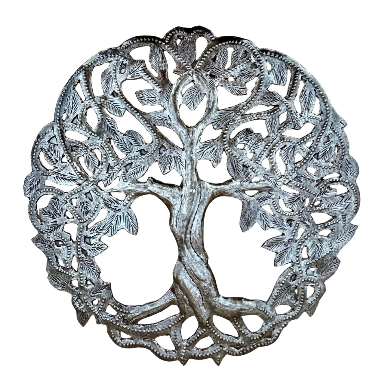 tree of life wall art, celtic tree of life, Haitian metal art, mini wall sculpture, handmade tree decor