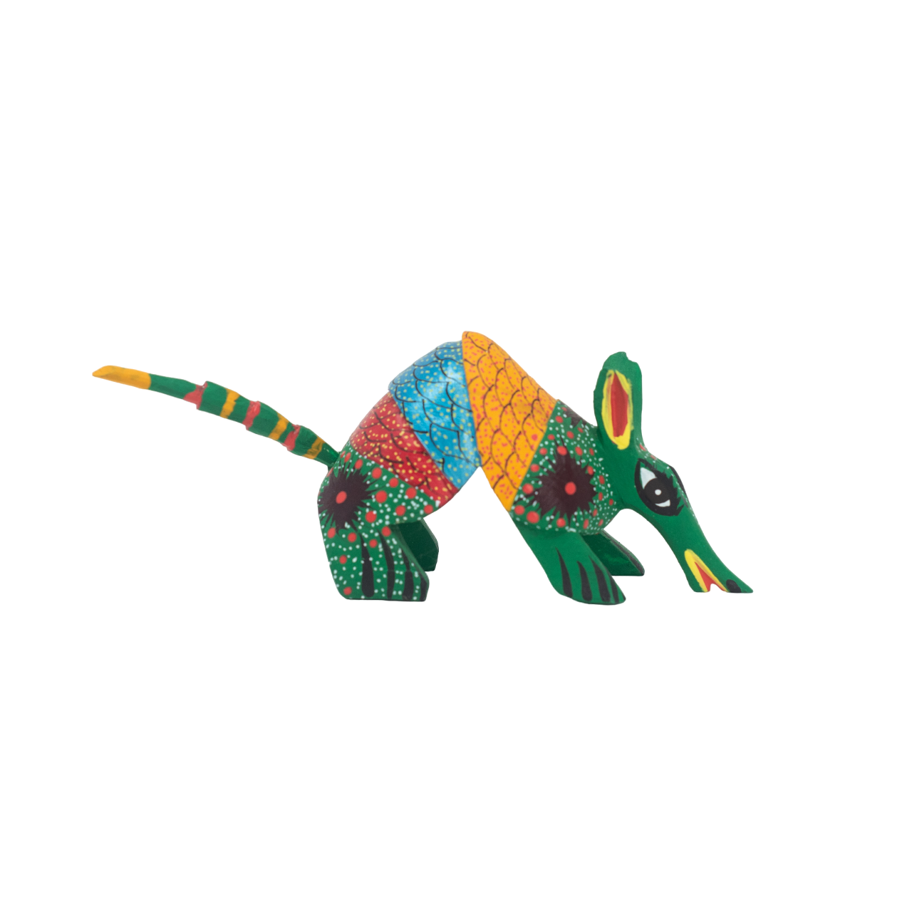 Colorful Armadillo, Handcarved Wooden Armadillo, Handcarved Colorful Armadillo 