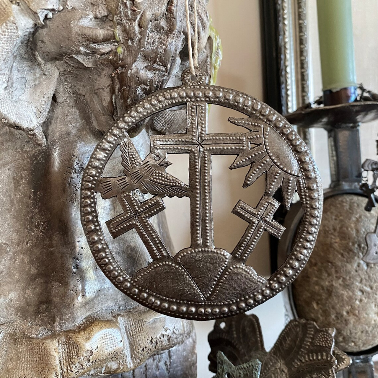 Christmas Cross Ornament, Metal Ornament, Metal Christmas Ornament  Christmas Cross Ornament, Metal Ornament, Metal Christmas Ornament