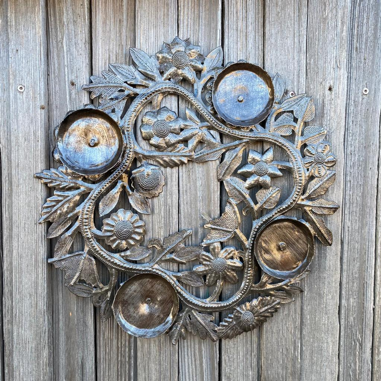 Advent Wreath, Wreath, Metal Advent Wreath, Handmade Advent Wreath, Handcrafted Advent Wreath, Advent Wreath with Candles, Candle Wreath