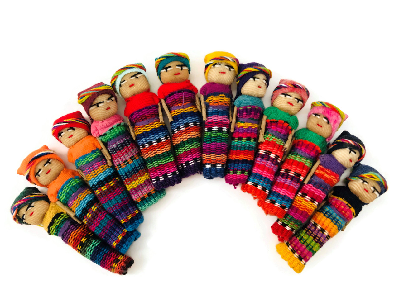 2 Inch Worry Dolls Handmade Friendship best friends Guatemala