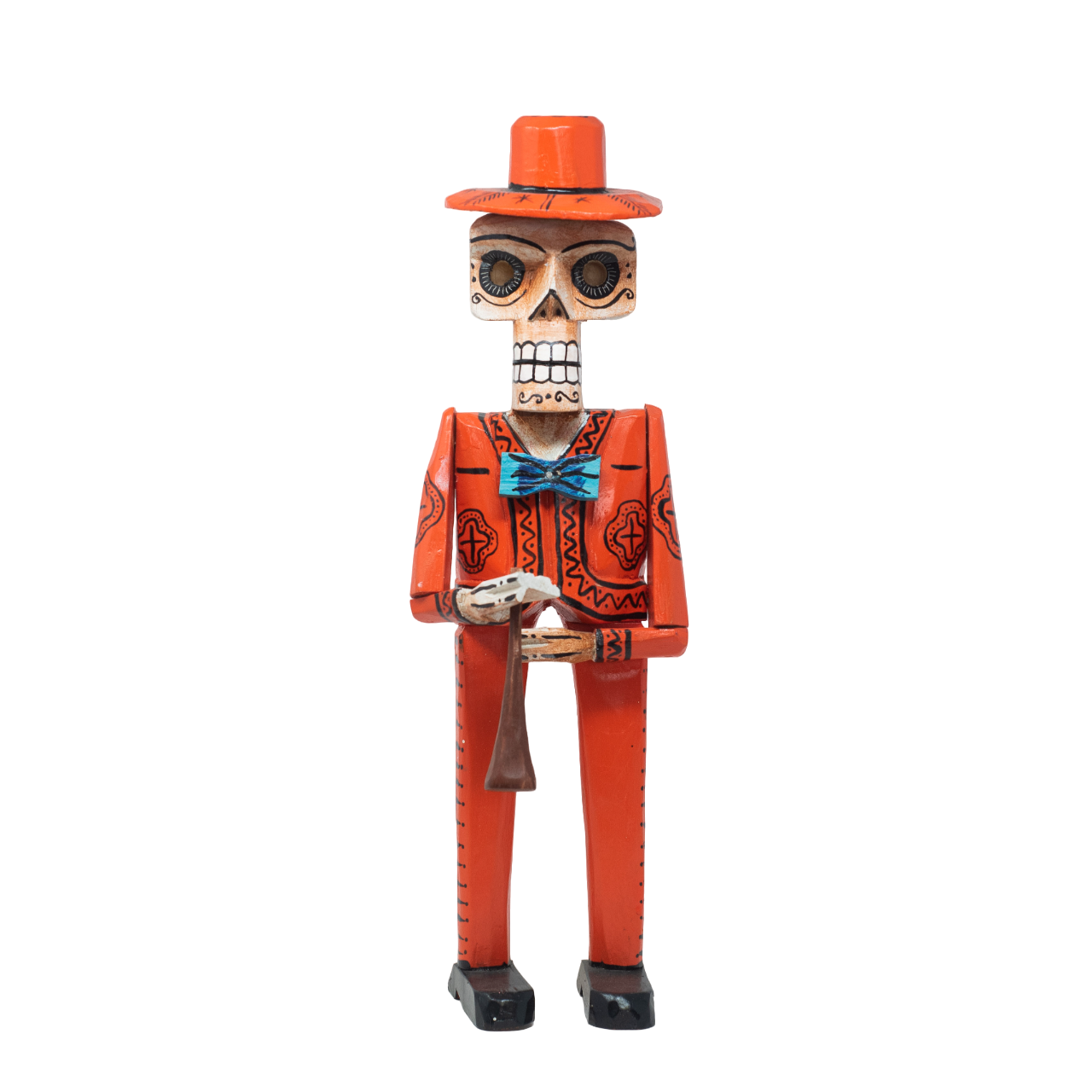 Day of the Dead Folk Art, Day of the Dead Mariachi, Day of the Dead, Dia de los Muertos Mariachi, Day of the Dead Musician, Dia de los Muertos Musico, Skeleton Musician, Wooden Skeleton, Colorful Wooden Skeleton, Wooden Home Decor 