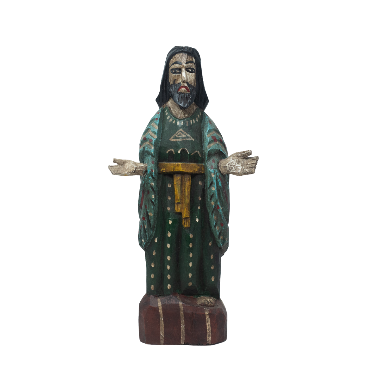 Jesus, Wooden Jesus Statue, Wooden Jesus Folk ARt, Wooden Jesus Decor, Jesus Sculpture, Religious Folk Art, Hand Carved Jesus Folk Art