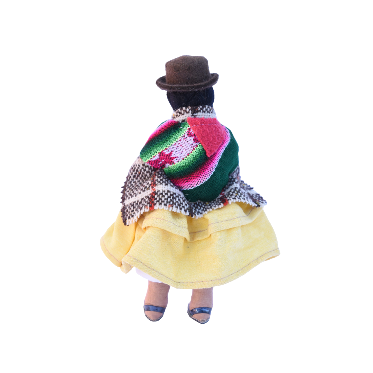 Bolivian Cholita, Vintage Bolivian Cholita, Bolivian Soft Sculpture Doll, Traditional Bolivian Doll, Traditional BOlivian Cholita, Bolivian WOman Doll, Collectible Doll, Vintage Decor