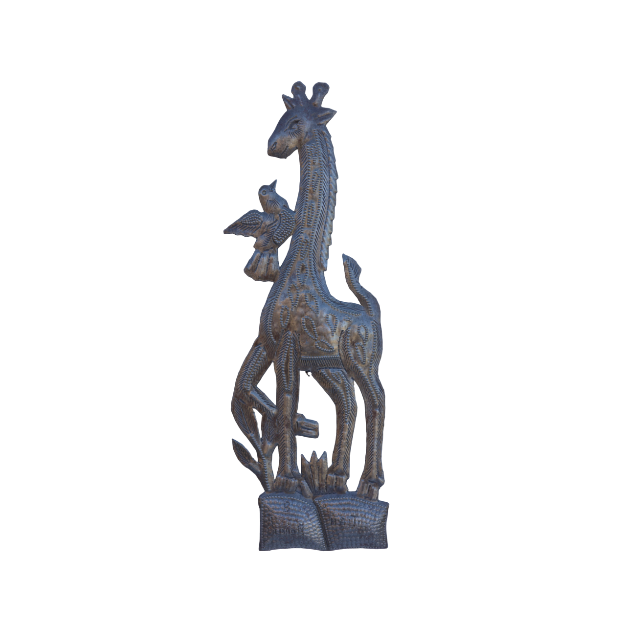 Giraffe, Metal Giraffe, Giraffe Decor, Giraffe with Bird, Metal Giraffe Wall Sculpture, Nursery Room Decor, Eco-Friendly Home Decor, Safari Decor