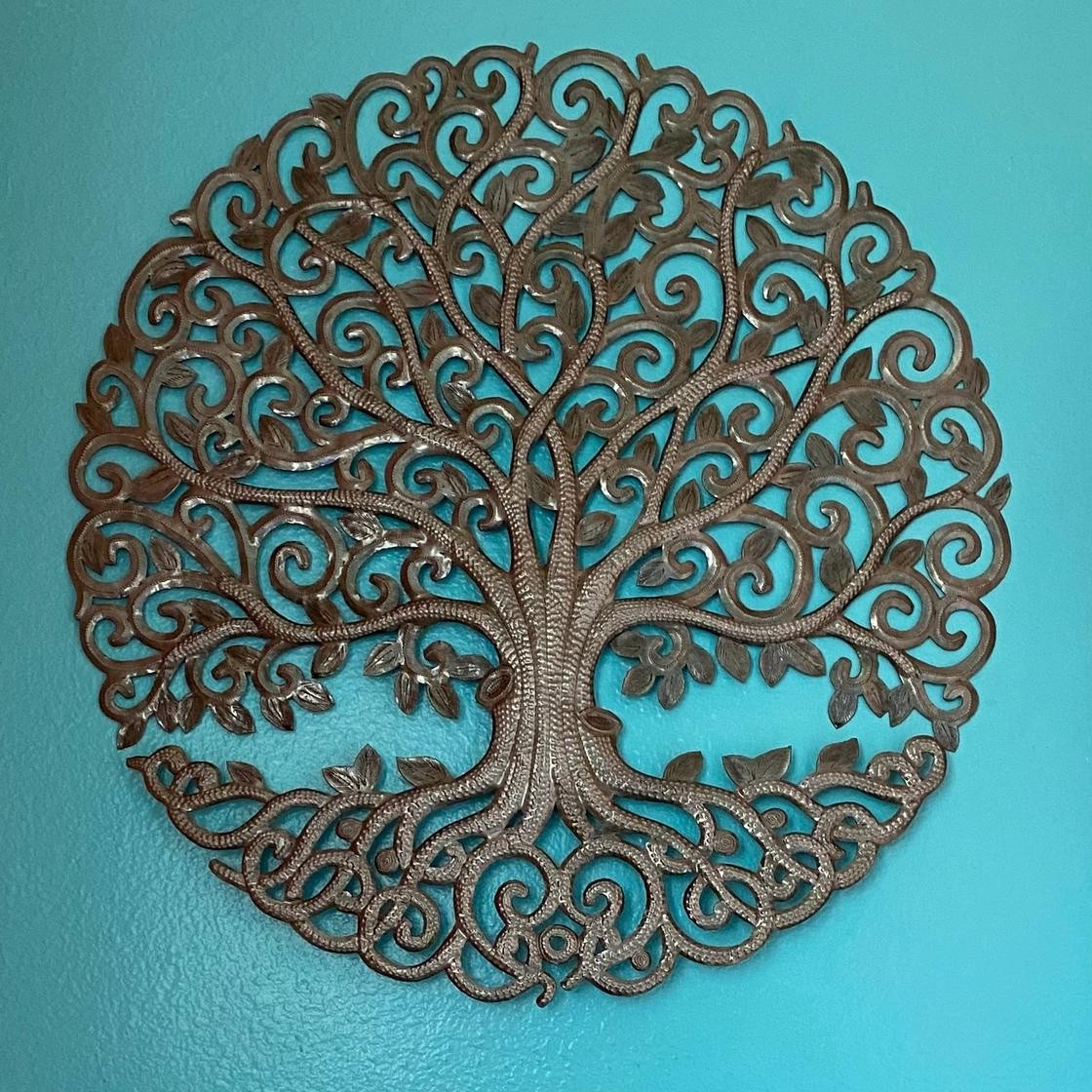 23" Haitian Metal Elegance Tree of Life, Wall Decor