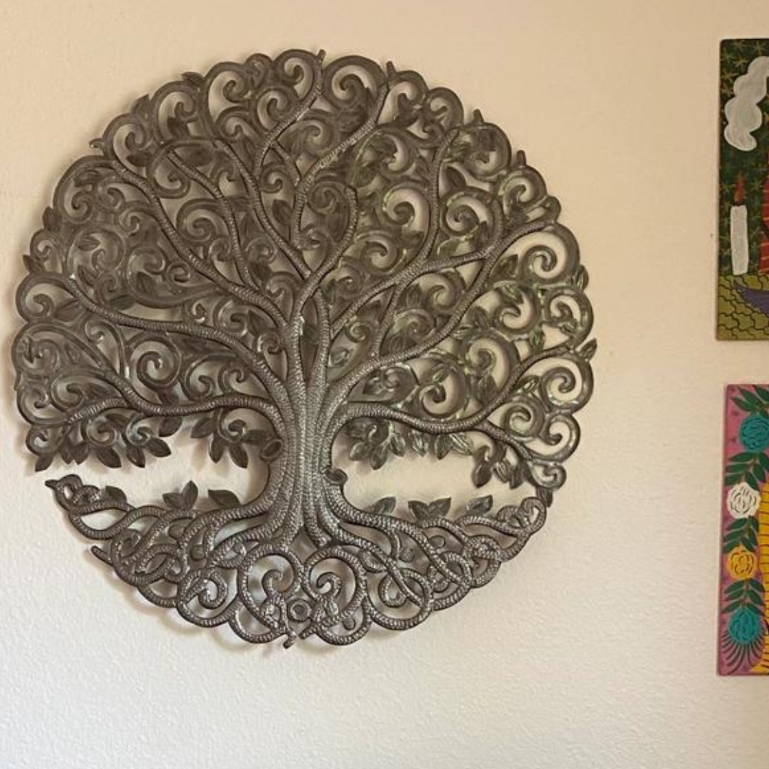 23" Haitian Metal Elegance Tree of Life, Wall Decor