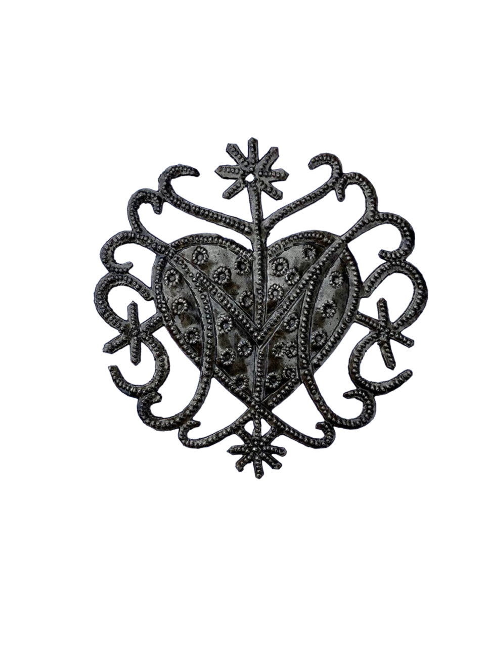 Haitian Art-Inspired Veve Design, Freda Veve Heart, Voodoo Art