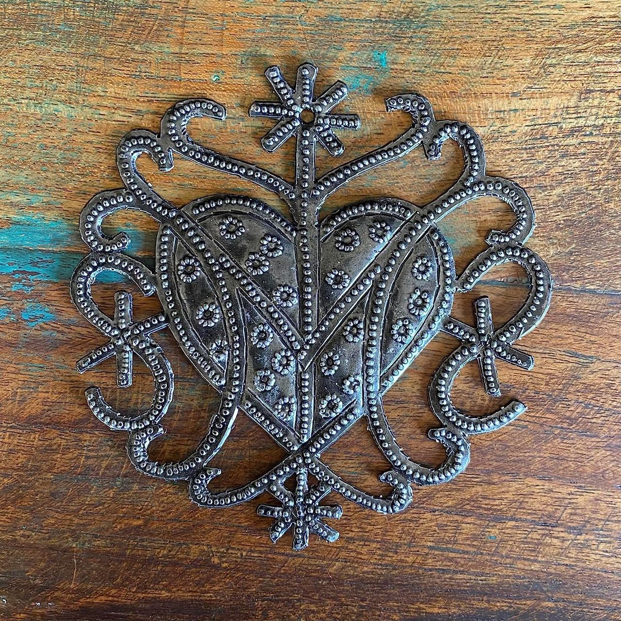 Haitian Art-Inspired Veve Design, Freda Veve Heart, Voodoo Art