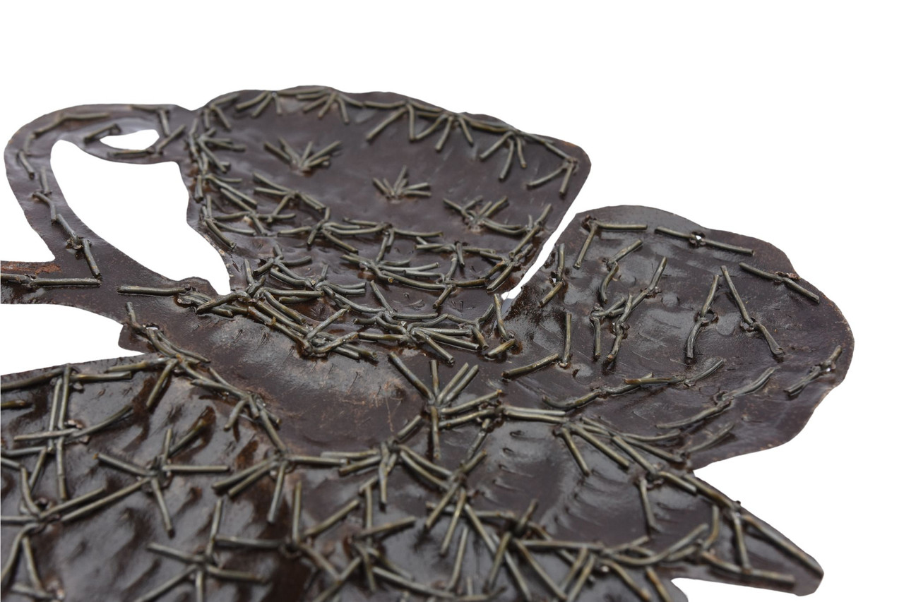 back of metal butterfly