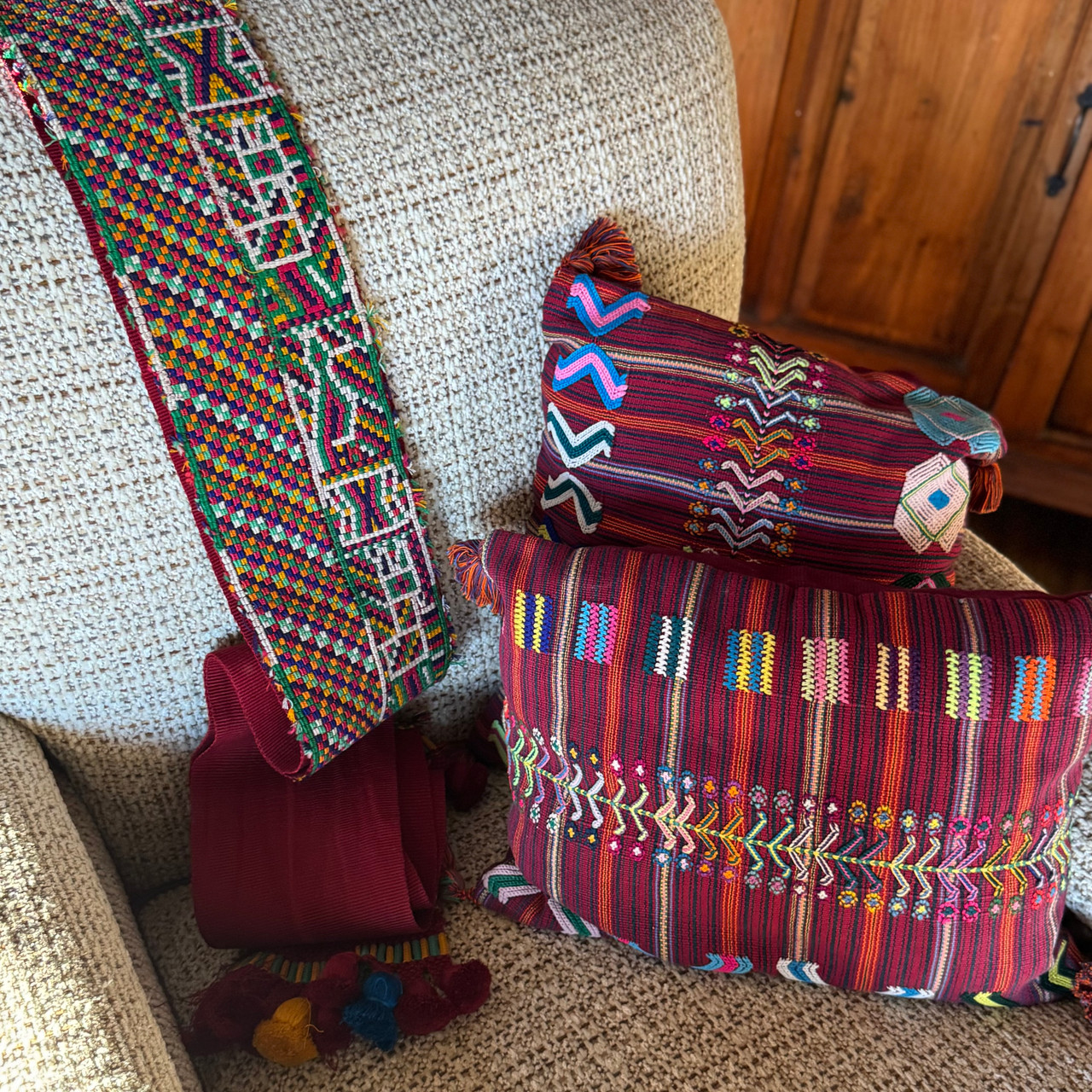 Vintage Handwoven Belt or Faja  from Chajul Guatemala